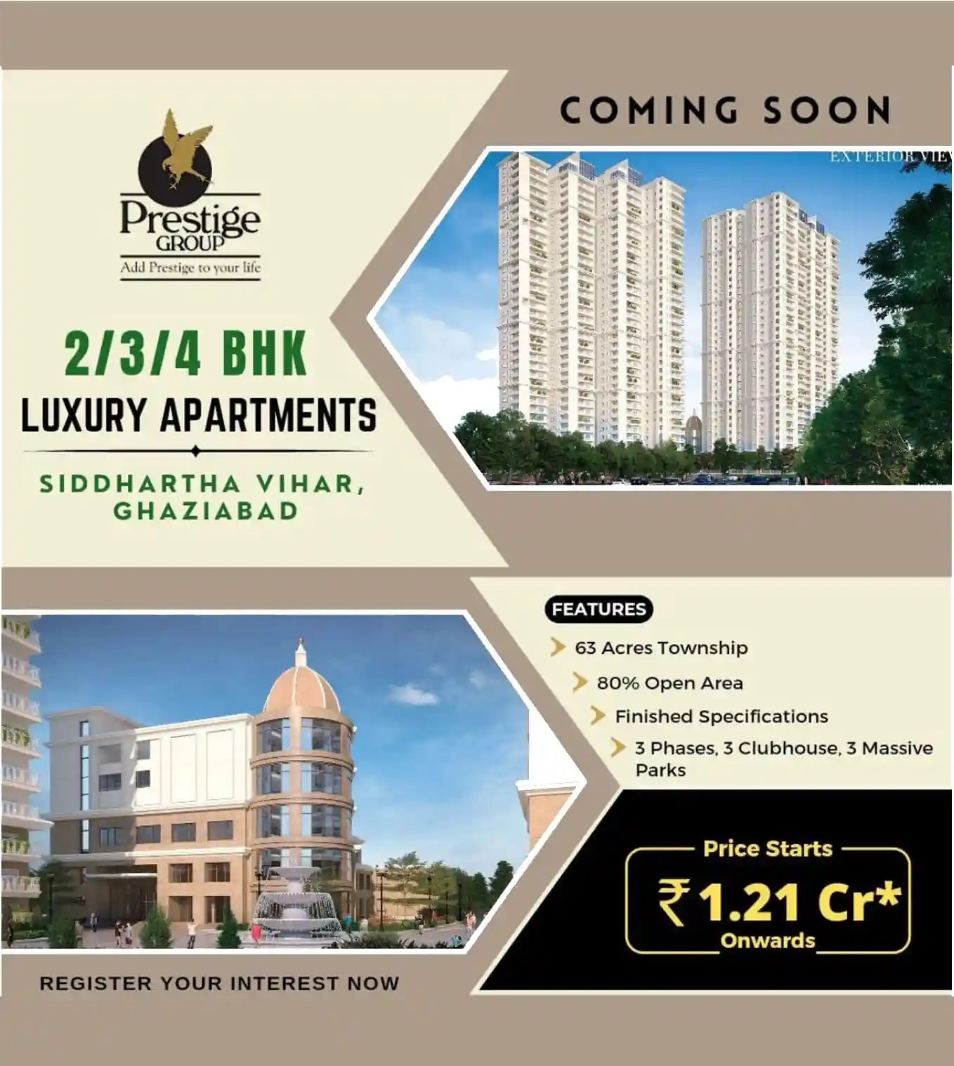 Prestige new project indirapuram